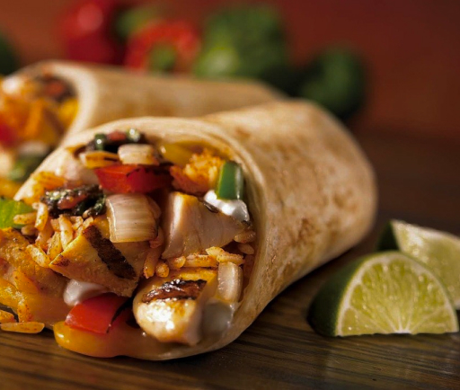 Burritos served at memos tacos restaurant. Freshly made Mexican dish
